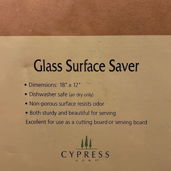 NWT Cypress Home Glass Cutting Board - Picture 2 of 2